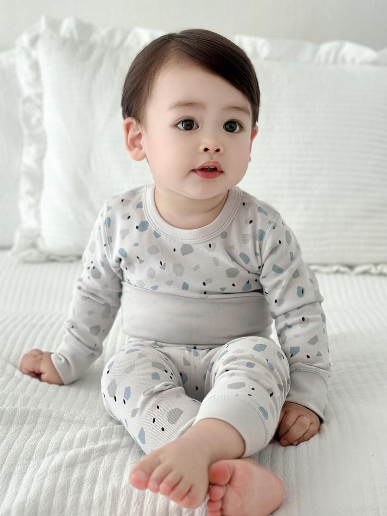 2025 Pure Cotton Kids' Autumn Warm Set: Class A Top & Trousers for Boys and Girls