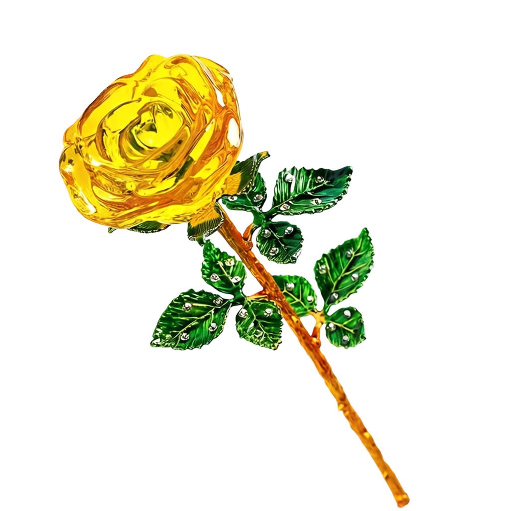 Unique Crystal Colored Glass Rose For Romance Gift And Table Centerpieces Decoration Stylish Birthday Gift