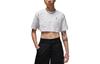 Crop Tops Women's White Crew Neck Moderate DZ3215-100