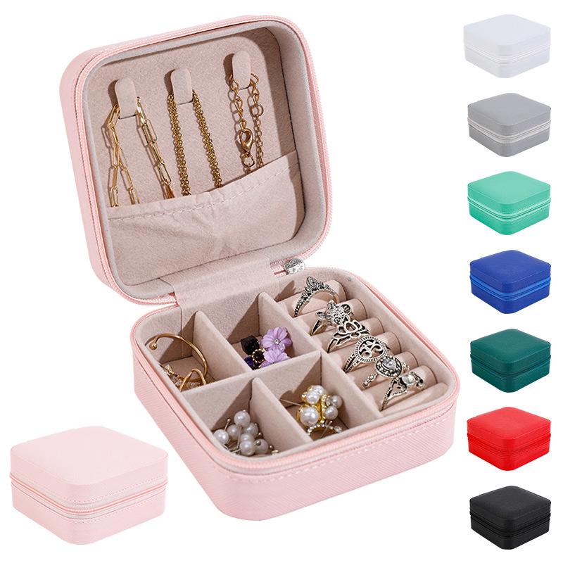 Luxury Double-Layer Ring & Earring Box: Spacious Jewelry Storage & Elegant Display Case.