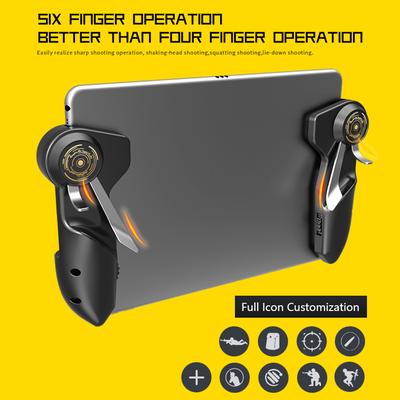 6 dita tablet gaming gamepad pulsanti trigger joystick per PUBG mobile game controller per iPad tablet shooting gaming handle