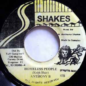 7inch Record ANTHONY B - Homeless People NONE Shakes Jamaica Reggae, Ska & Dub Used