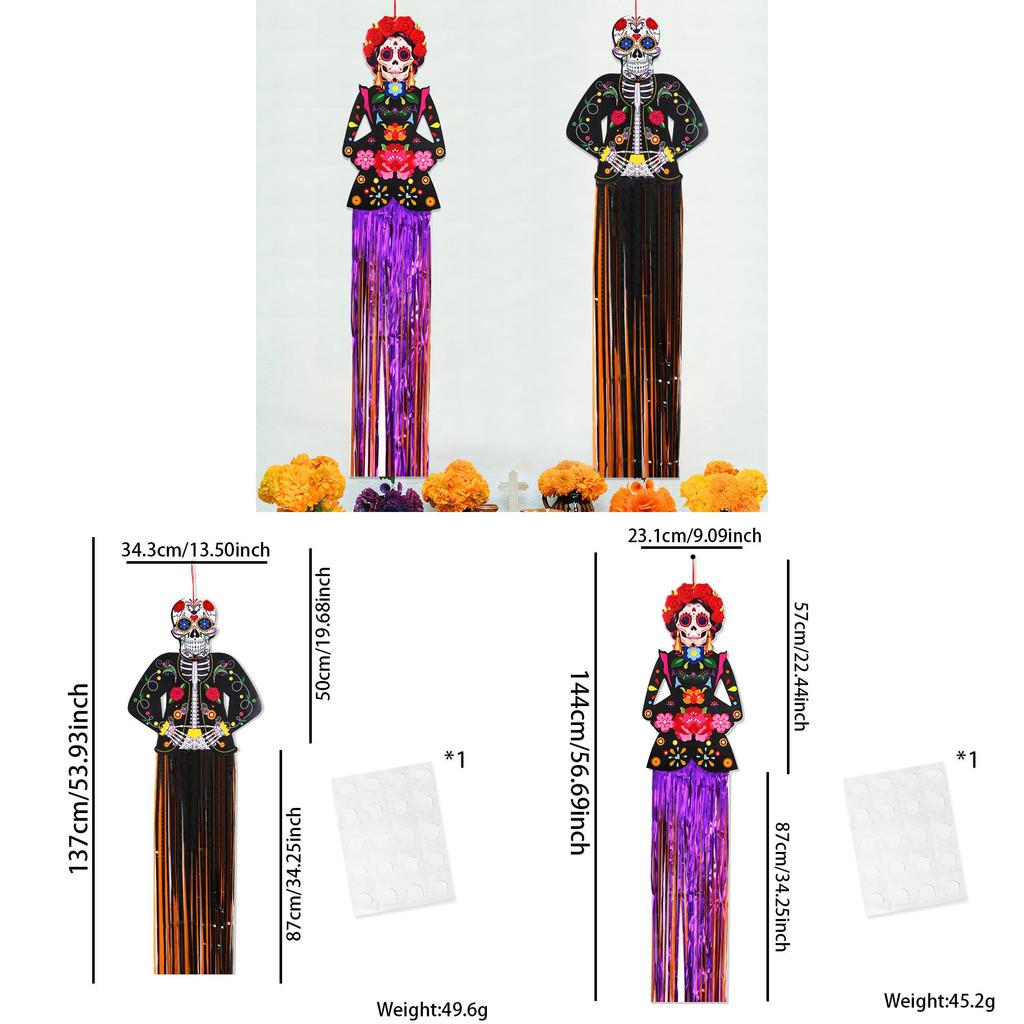 Decoracion De Patio Dia De Los Muertos Skeleton Party Decor With Tassel Hanging Ornament For Home And Garden