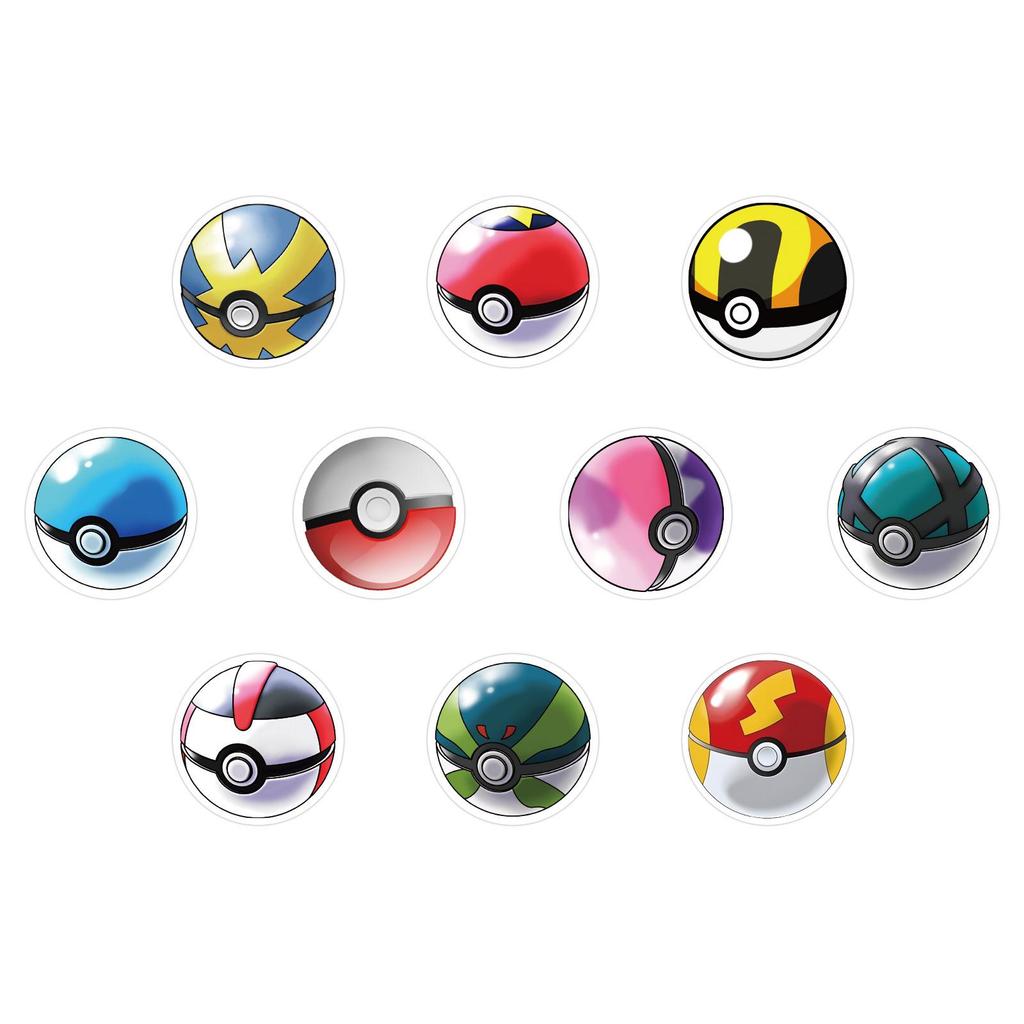 500 Cartoon Pokeball Stickers - DIY Journal & Notebook Decoration for Kids