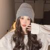 Autumn and Winter Korean Style Stars Versatile Big Head Circumference Showing Face Small Warm Ear Protection Hat Head Wool Hat