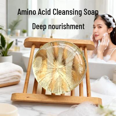 Sabonete de Limpeza com Aminoácidos: Sabonete Facial Espumante Suave, Sabonete Artesanal Transparente e Portátil.