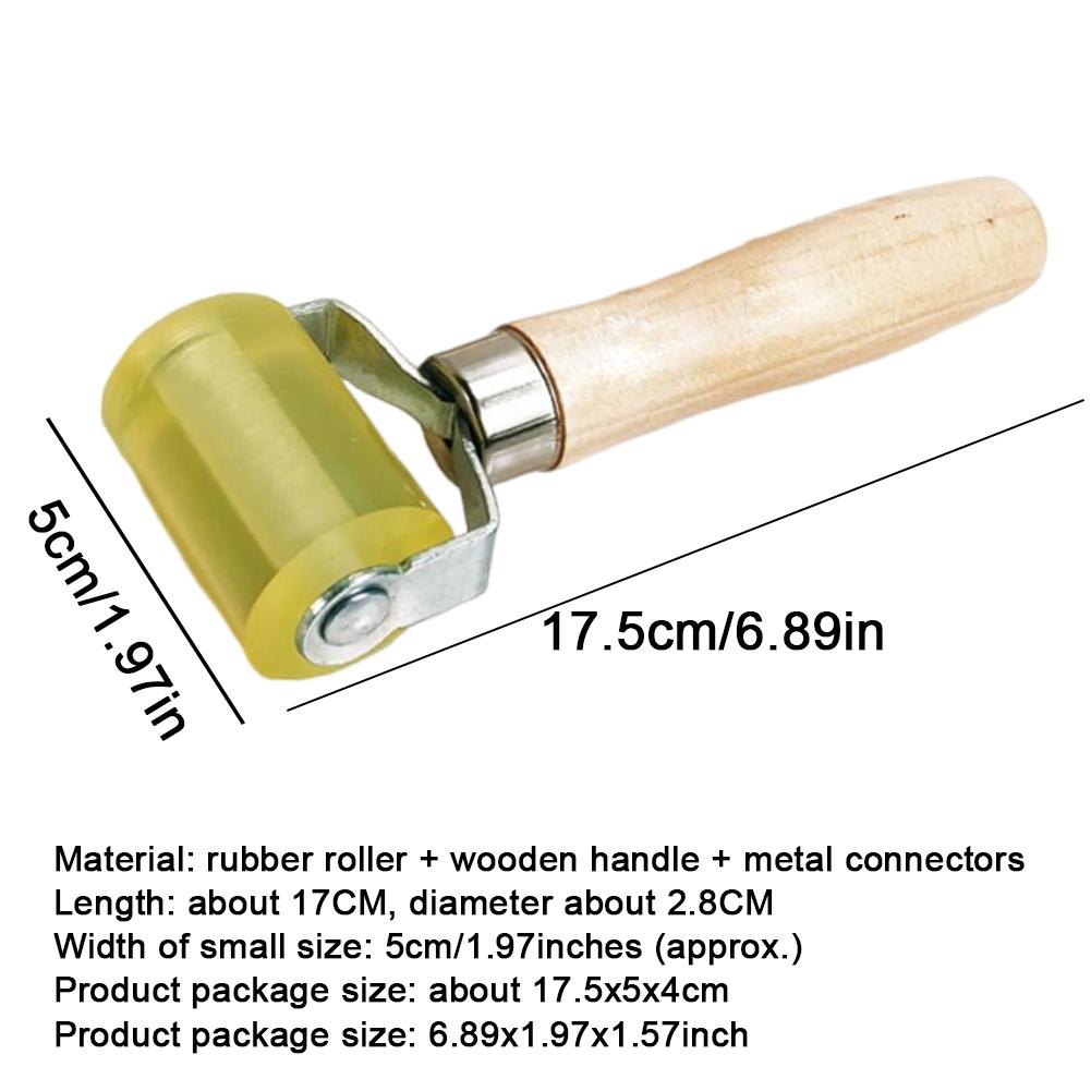 Car Sound Deadening Roller Auto Noise Insulation Push Wheel Wood Handle Sound Insulation Mat Application Tool Car Accessories