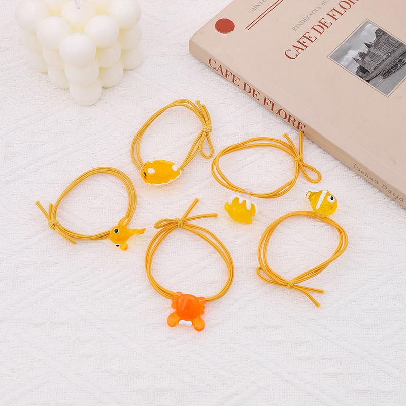 In-Stock Daisy Flower Hair Ties - Cute, Elastic, Knotted Bands for Girls