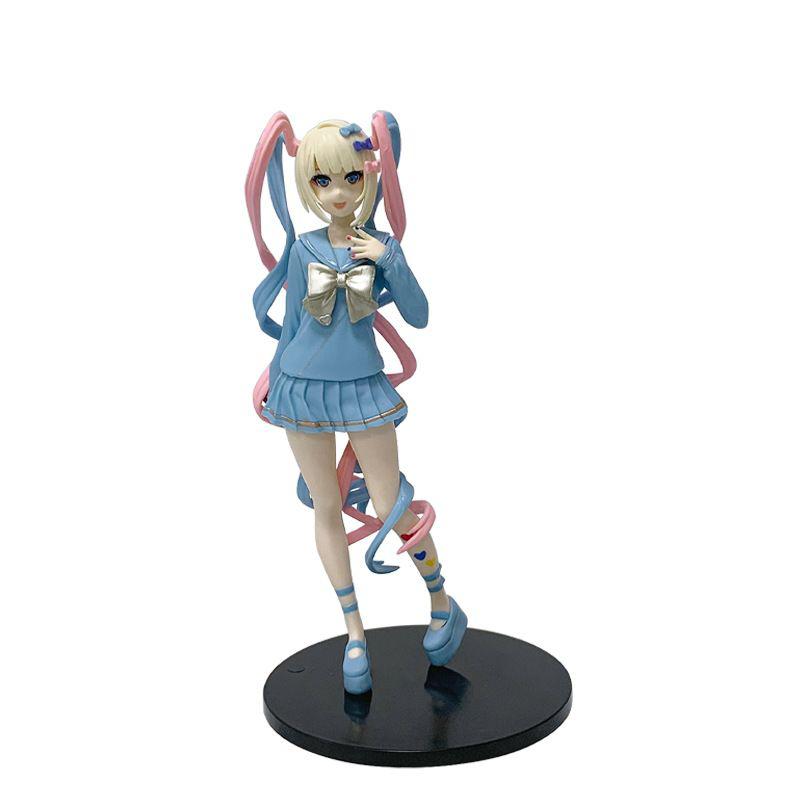 S Bedürftiger Streamer Überlastung Anime Ame Chan Figur Regenfiguren Süßes Mädchen Instant Nudeln PVC Sammlermodell Geburtstagsspielzeug