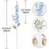 2Pcs Delphinium Artificial Flower 85cm Long Larkspur Stem Silk Flower Bouquet for Home Room Garden Outdoor Wedding Decoration