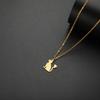 Squirrel Necklace for Women Animal Pendant Cute Charm Stainless Steel Jewelry on the Neck link Chain Accessories Birthday Gifts