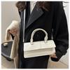 New Arrival Faux Leather Square Shoulder Bag Magnetic Closure Crossbody Handbag for Women