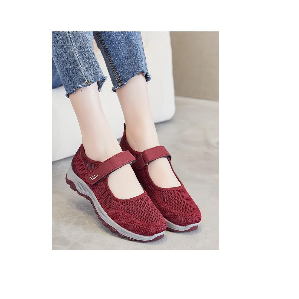 Women's Shoes New Walking Shoes  Elderly Mother Shoes Hollow Breathable Shoes Lightweight Breathable Mesh Shoes KT