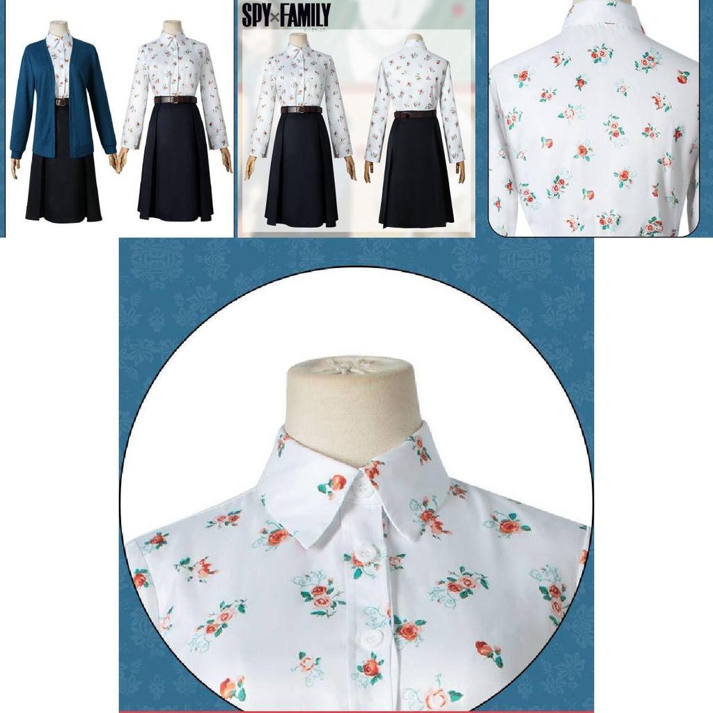 Spy×family Yor Forger Women Cosplay Set Alluring Polyester Dress For Christmas Party
