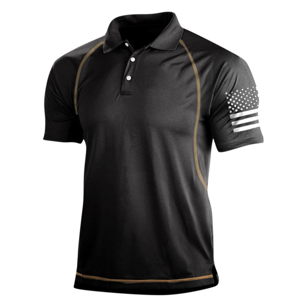European And American Men's Retro Outdoor Top Digital Printing Short-sleeved Top