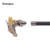 Gold Black Luxury Dragon Head Walking Cane Fashion Decorative Walking Stick Gentleman Elegant Cosplay Cane Knob Crosier 93cm