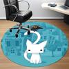 1pc Cat Crow Office Round Area Rug, Indoor Mat Suitable For Office, Under Office Chairs Bedroom Living Room Home Decor, Room Deco172