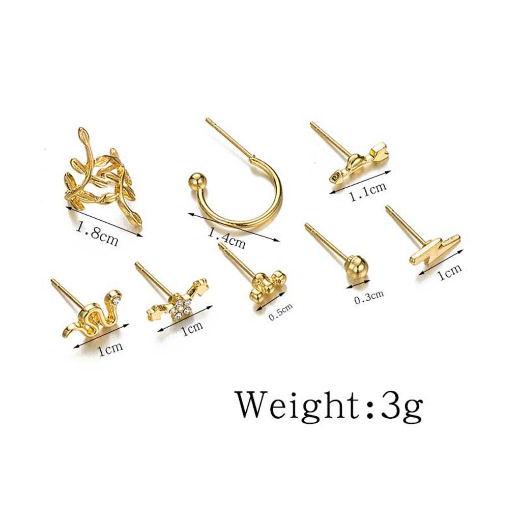 Women Fashion Personality Earrings Ear Eendants Set