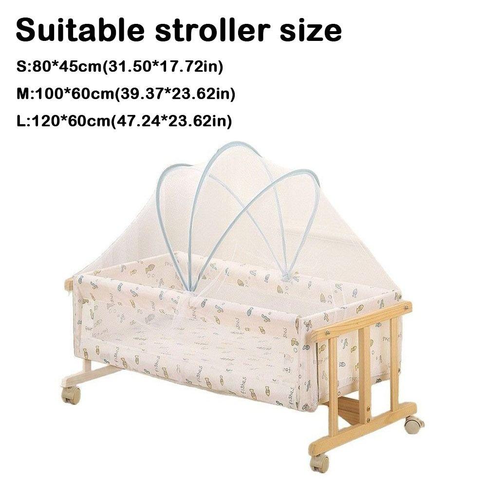 Full-coverage Baby Cot Cover Washable Crib Cover Crib Mosquito Net  for Holidays Travel Summer