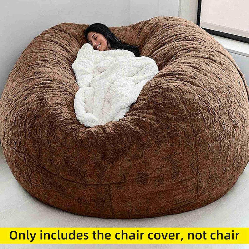 Sedia a Sacco Grigia Senza Imbottitura Sacco a Sacco Gigante Pouf Divano Letto Puff Futon Seduta per Stanza Tatami Arredamento Relax Lounge Solo Sacchi Custodia