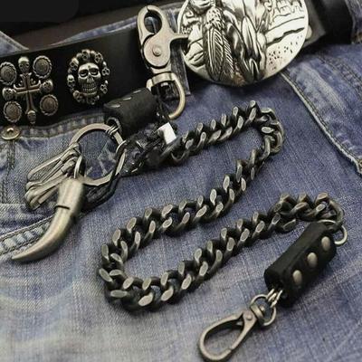 Vintage Herren Heavy Metal Trucker Biker Schlüsselanhänger Schlüssel Jean Brieftasche Kette Weihnachtsgeschenk