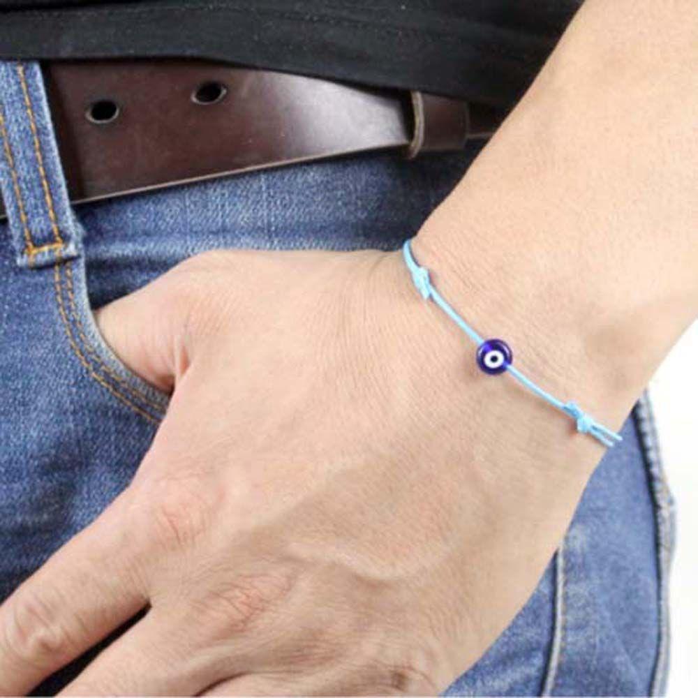 Adjustable Length Thread Blue Evil Eye Red Color Rope Braided String Rope Bracelets Jewelry Bangles