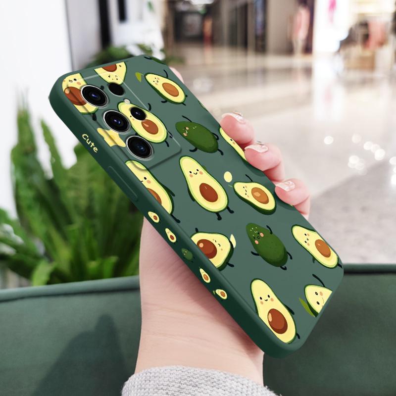 

Swinging Avocado Phone Case For Samsung Galaxy S25 S24 S23 S22 S21 S20 Ultra FE S10 S10E Plus Note 20 Ultra Silicone Cover Galaxy S25