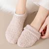 1 Pair Floor Socks Sweat-Absorbent Non-Slip High-Elastic Cuffs Flannel Socks Winter Indoor Warm Ankle Socks Footwear