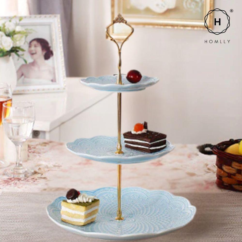 Homlly Ceramic Macaron Stand (3 tiers)