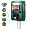 Solar Powered Ultrasonic Mouse Repeller with Infrared Sensor IPX4 Waterproof Squirrel Deer Repellent Deterrent Device Strobe Light
