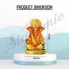 Handcrafted Orange Ganesha Idol for Car Dashboard Item: Ganesh Ji, Ganpati Bappa Murti for Home Decor - Exquisite Car God Idols