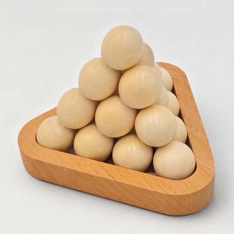 Activating Toys Pyramid 3D Wooden Brain Teaser Puzzle Creative Educational Fun Difficult Problem Solving Toys For Kids Children Adults