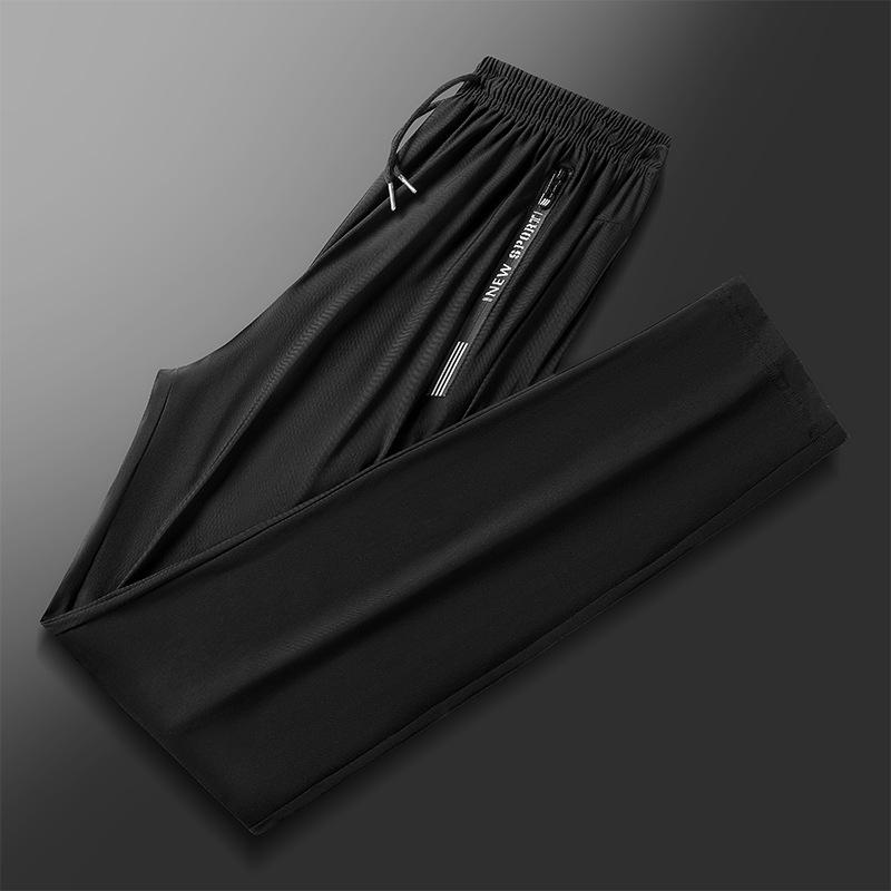 Men's Summer Ice Silk Breathable Elastic Quick-Dry Casual Pants