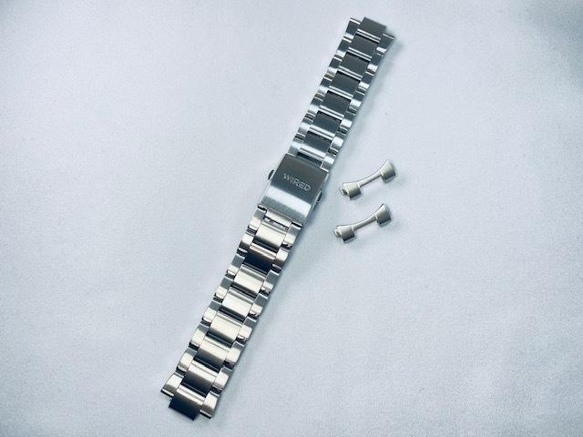SEIKO WIRED KP382X 20mm Stainless Steel Bracelet for AGAT404/AGAT405/AGAT406/AGAT407/VD57-KZ10 others