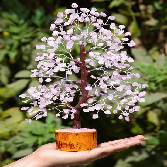 2er-Set Sieben-Chakren, Rosenquarz-Edelstein, positive Energie, Reiki-Heilkristalle, Chakra-Baum, Feng-Shui-Figur, Glücksbringer, Geschenk für Zuhause