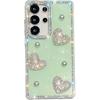 Handmade Sparkly Diamond Pearl Heart IMD Phone Case, Compatible with Samsung S23 Ultra/S24/S25 & A07/A15/A16/A17/A26/A35/A36/A55/A56