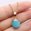 1pc Natural Stone Pendant Necklace Amethyst Pink Crystal Fashion Necklace Jewelry Gifts for Women Girls