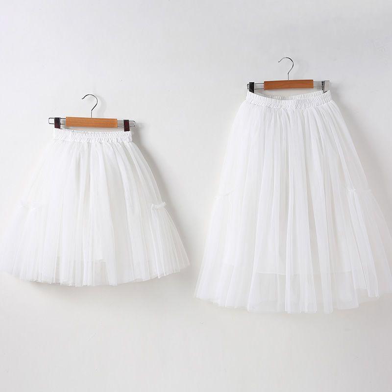 Girl's Half Body Fluffy Skirt Sweet Half Body Skirt Parent-child Colorful Skirt Performance Skirt