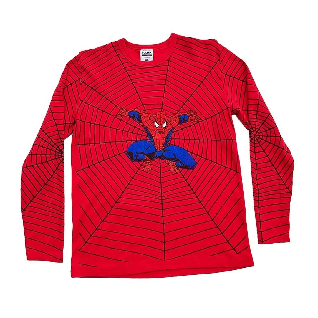 Spider-Man 1990 90s Vintage Marvel Comics All Over Print L/S Graphic Unisex T-Shirt L