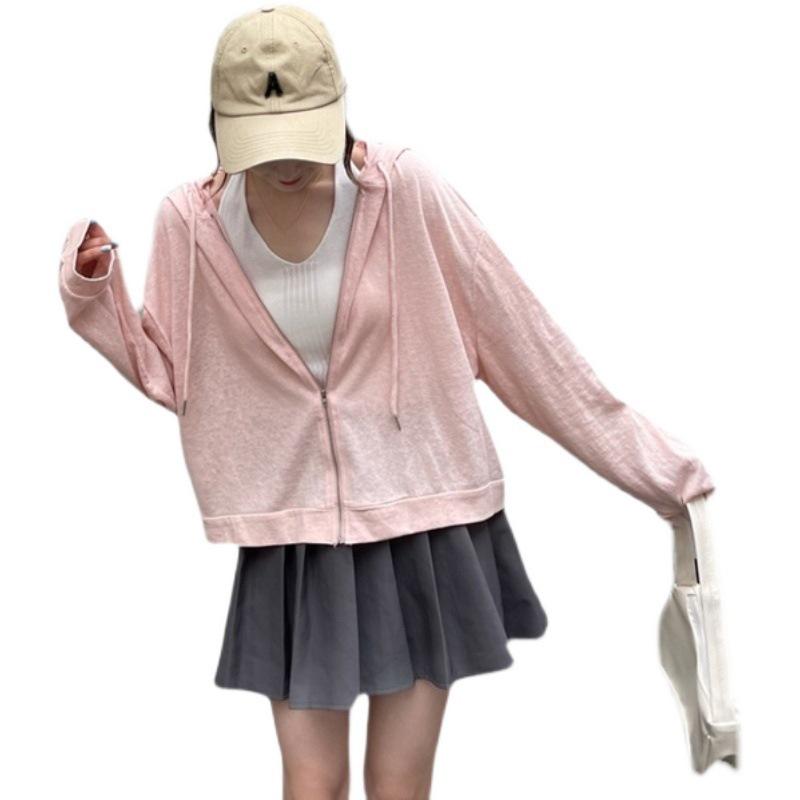 Dámský letní kardigan s ochranou proti slunci 2022 - Tenký, s dlouhým rukávem, volného střihu, módní, ke všemu, se zipem