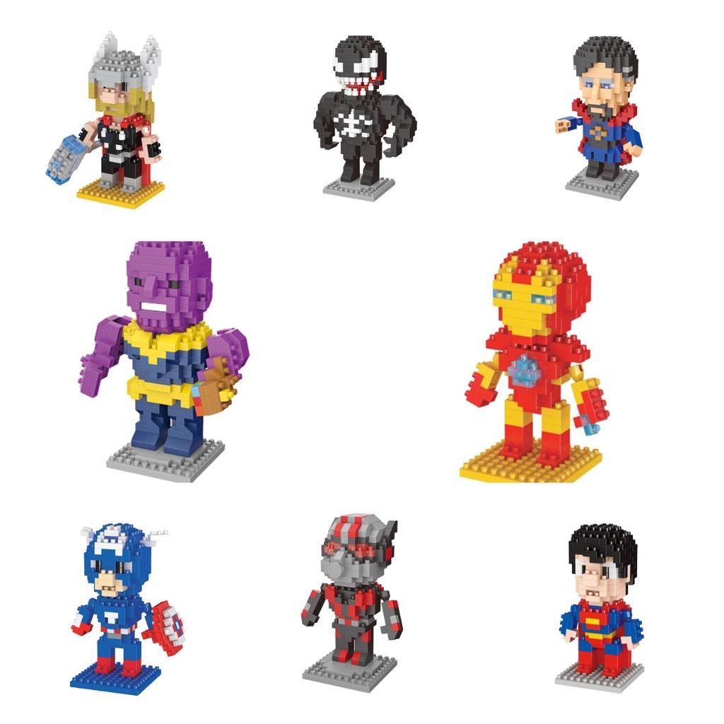 Marvel Spiderman Thor Iron Man Building Block Superhero Figure Kids Toys Gift