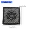 Square Cotton Cashew Flower Print Bandana Unisex Head Wrap Decorative Head Scarf For HipHop Dancing and Street Wear