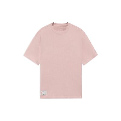 Solid Color Round Neck Casual Short Sleeve T-Shirt Men Tops Light-Bean-Paste-Purple AHSS361-9