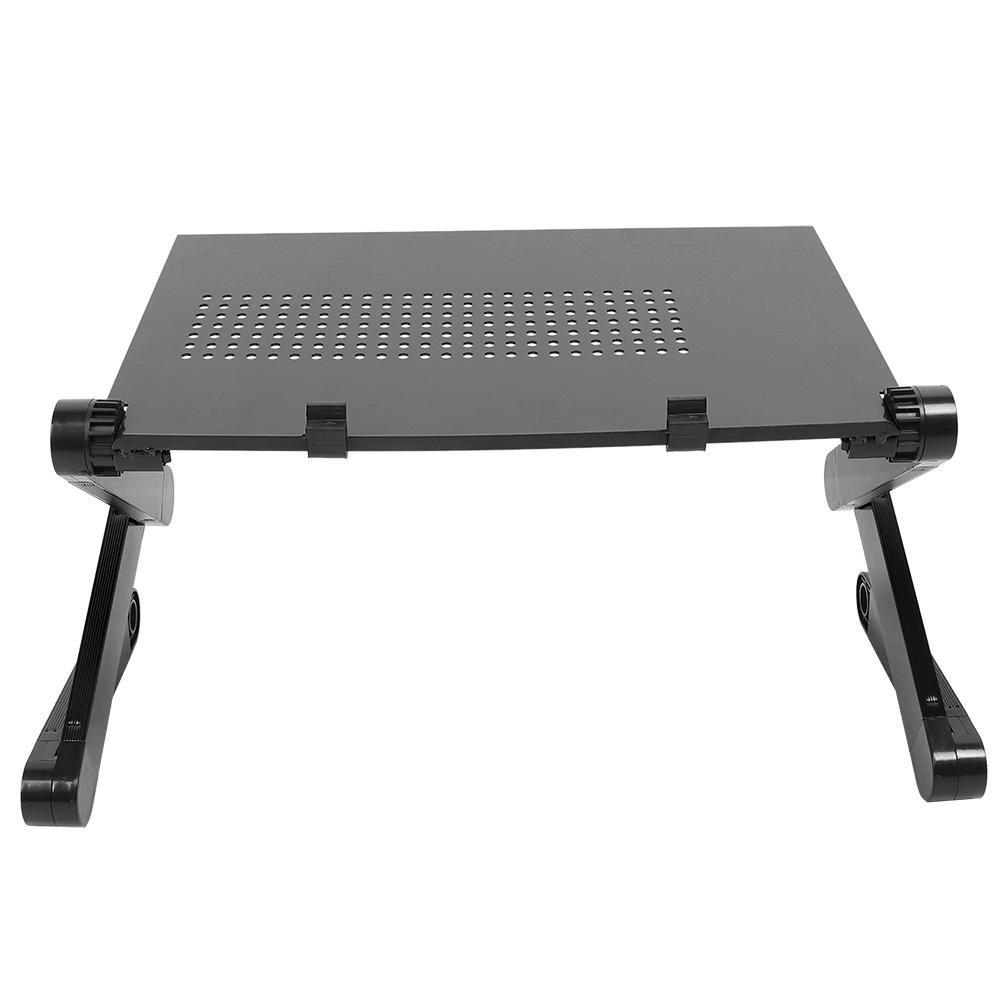 Aluminum Alloy Bed Folding Laptop Notebook Adjustable Computer Desk Table StandBlack