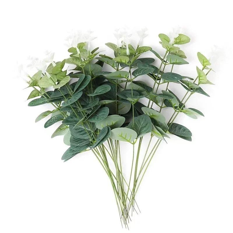 5/10Pcs Artificial Eucalyptus Leaves Stems Leaf Plant Fake Flowers for Home Decor Garden Wedding Decoration Bouquets Vase Floral