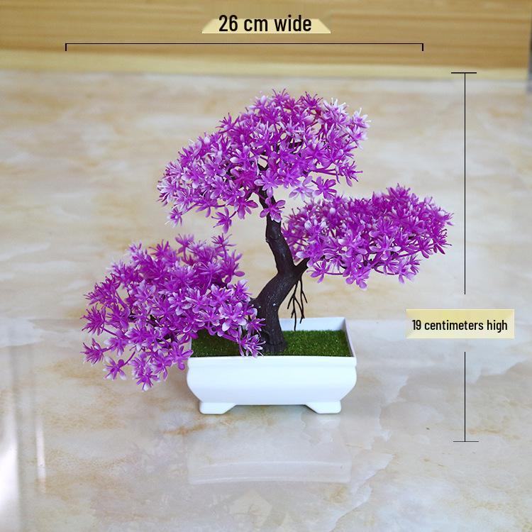 Creative Home Decor: Artificial Bonsai Grass Balls and Mini Cherry Snow Ball Trees
