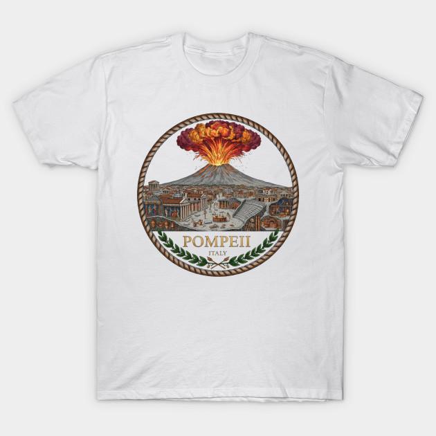 

Men Black Print T-shirt Pompeii Italy No-Cut Transfer Paper Print Cotton Tshirt 3XL білий