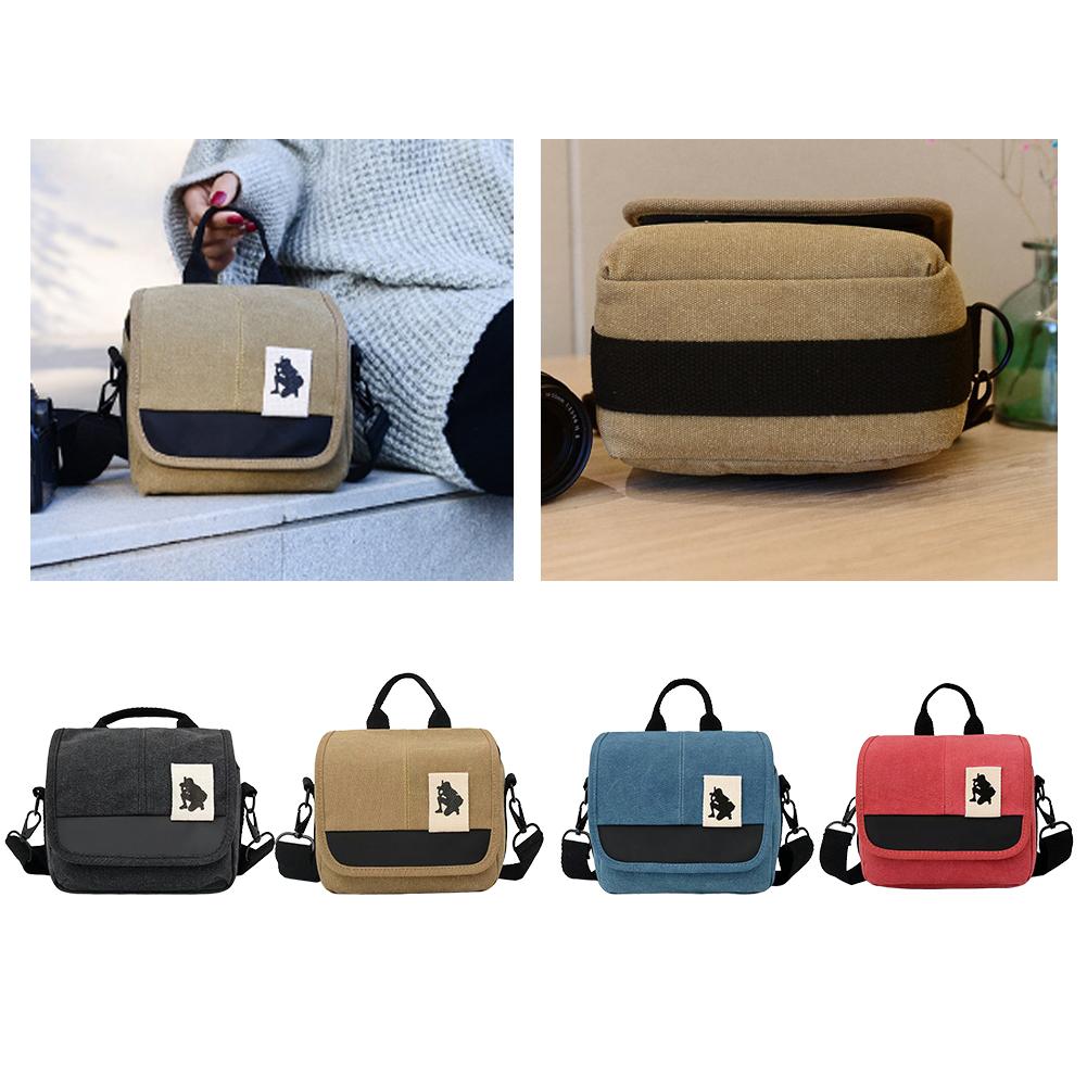 Canvas Camera Shoulder Bag For Canon R100 R10 R50 R8 R7 RP 250D 200D M200 M50 SX70 SX60 Nikon ZFC 18-55mm Lens Case Bag