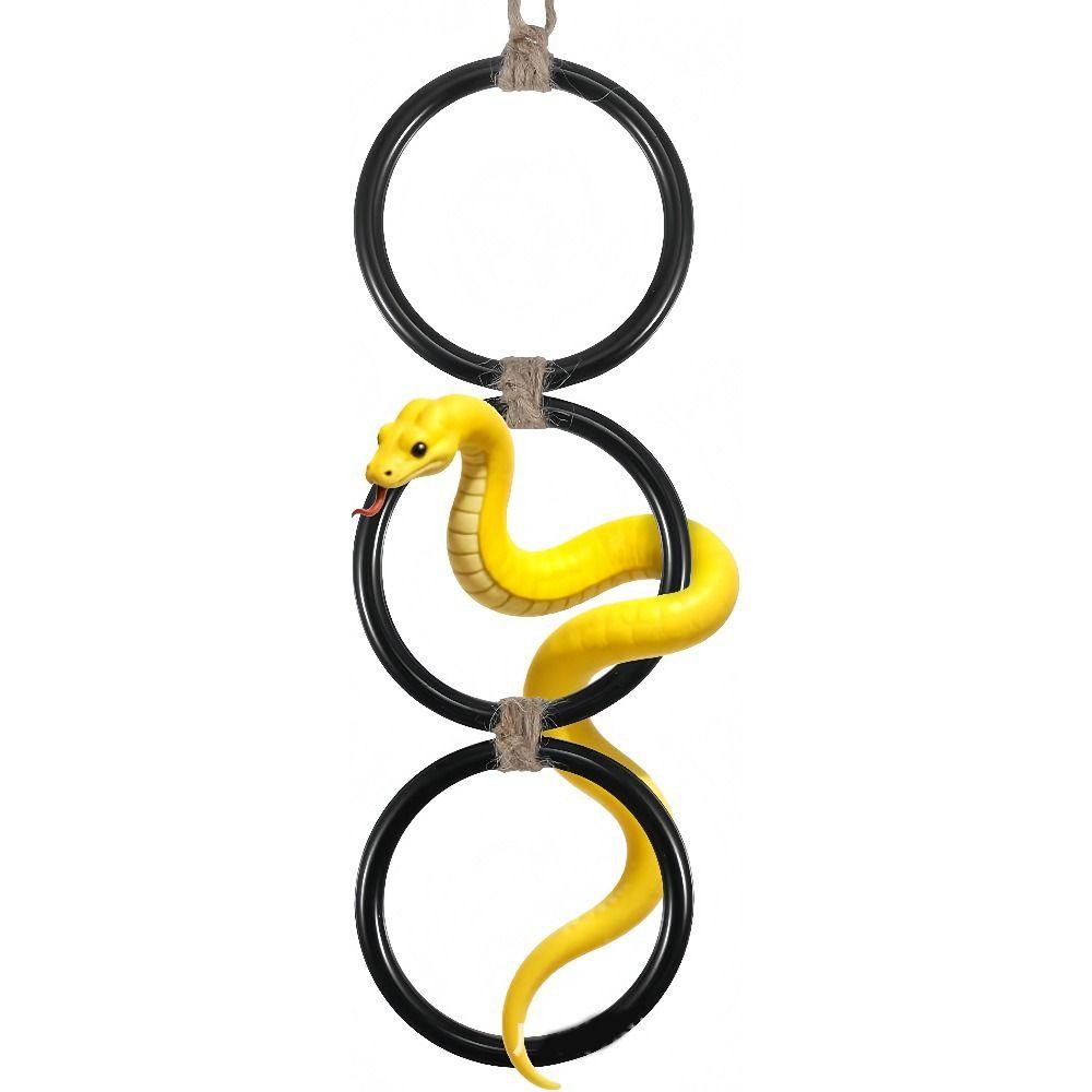 NEW Enrichment Toy Snake Climbing Rings Interactive Durable Reptile Pet Toys Easy To Clean Hoop Chain Toys Snake Cage