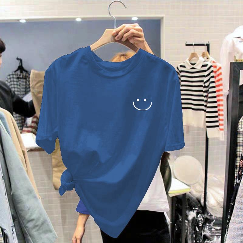 Cotton Unisex T Shirt for Women Korean Fashion Loose Teen Oversized Plus Size Tops on Sale Printed Graphic OS